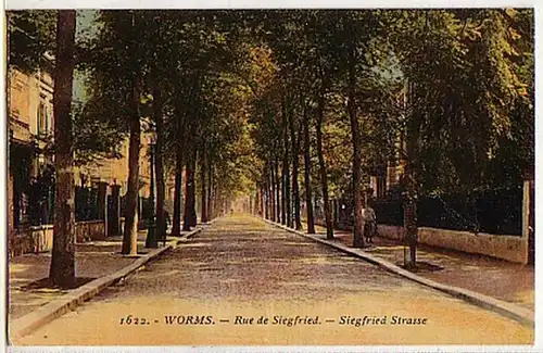 04145 Ak Worms Siegfriedstrasse um 1920