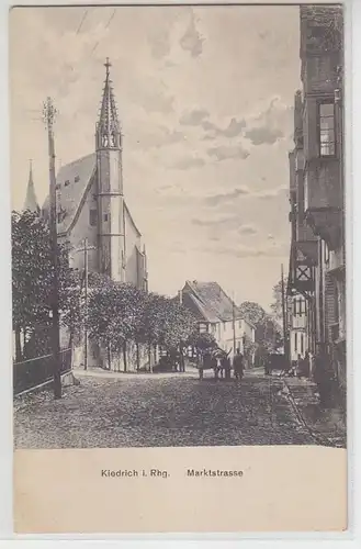 04134 Ak Kiedrich dans la rue du marché Rheingau vers 1910