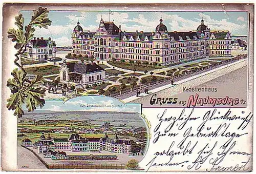 04130 Ak Lithographie Gruß aus Naumburg a.S. 1902