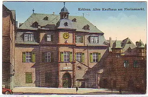 04097 Ak Koblenz altes Kaufhaus am Florinsmarkt 1939