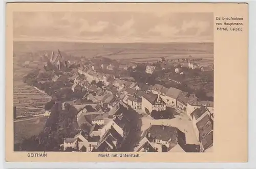 04096 Ak ballons prise marché Geithain avec sous-ville vers 1920