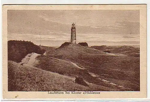 04095 Ak Leuchtturm bei Kloster auf Hiddensee 1926