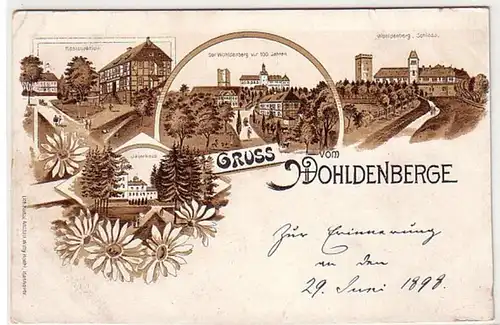 04088 Ak Lithographie Gruss vom Wohldenberge um 1900