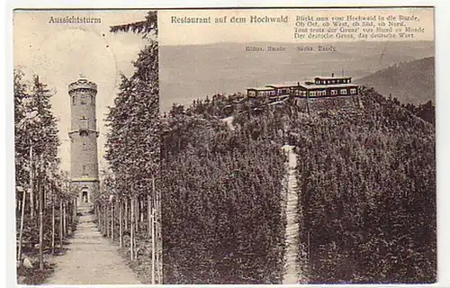 04085 Ak Restaurant auf dem Hochwald Lausitz 1911