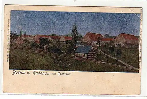 04063 Ak Borlas bei Rabenau mit Gasthaus 1913