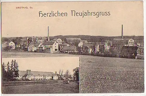 04061 Ak Bretnig en Saxe Vue totale vers 1910