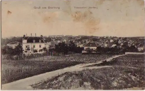 04052 Ak Gruß aus Saarburg Totalansicht von Norden 1917
