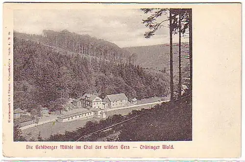 04050 Ak Gehlberger Mühle dans la vallée de la Gera sauvage 1924