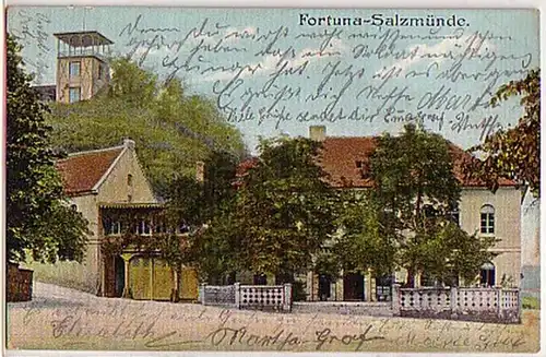04031 Ak Fortuna Salzmünde Gasthaus 1912