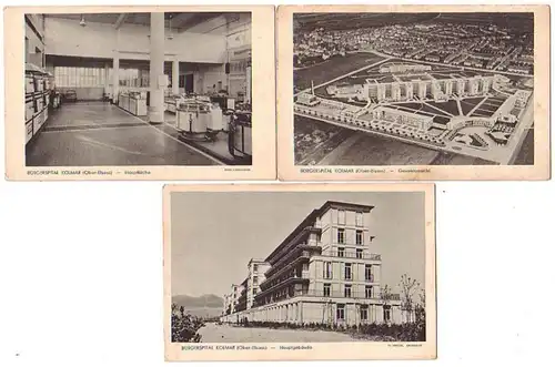 04010/3 Ak Hôpital civique Kolmar Ober Alsace vers 1930