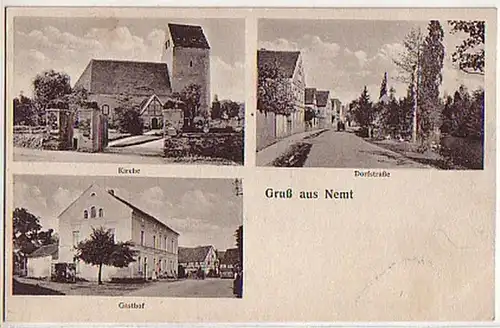04002 Ak Gruß aus Nemt Gasthof, Dorfstraße 1928