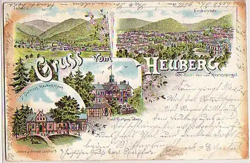 03999 Ak Gruss de Heuberg près de Tabarz 1897