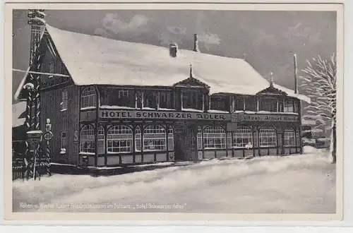 03995 Ak Kurort Friedrichsbrunn im Ostharz "Hotel schwarzer Adler" 1933