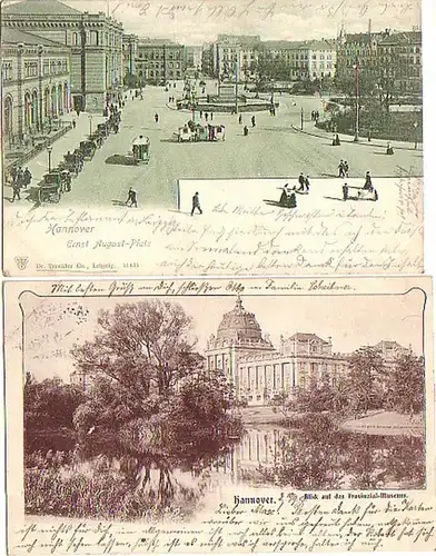 03990/2 Ak Hannover Ernst August Platz usw. um 1905