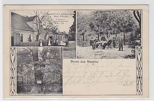 03977 Mehrbild Ak Gruss aus Maaslau Gasthof usw. 1908