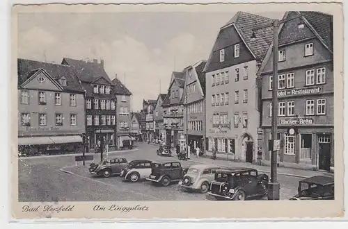 03975 Ak Bad Hersfeld am Lingplatz Hotel Restaurant um 1940