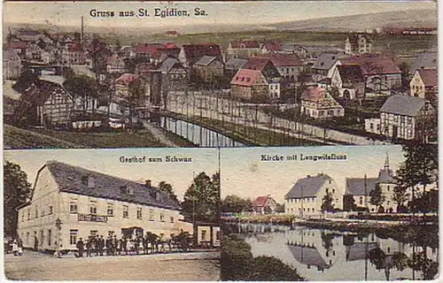 03960 Ak Salutation de Saint-Egidie à Sa. Gasthof, etc. 1922