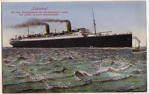 03955 Ak Riesendampfer "Columbus" um 1920