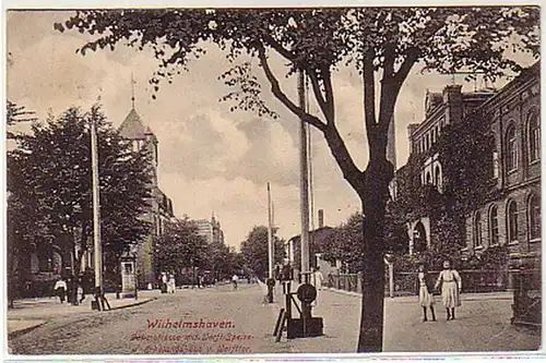 03928 Ak Wilhelmshaven Gökerstraße mit Werfttor 1909