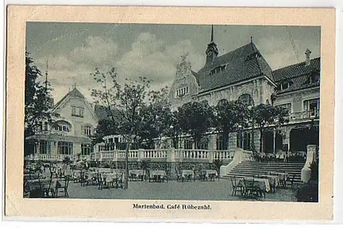03915 Ak Böhmen Marienbad Cafe Rübezahl um 1940