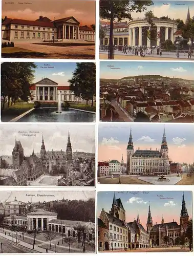 03911/8 schöne Ak Aachen Rathaus usw. um 1920