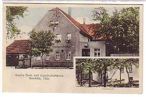 03774 Ak Koch's Gasthaus Roschütz Thuringe vers 1920