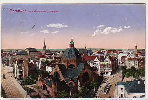 03763 Ak Dortmund Synagoge vom Grafenhof gesehen 1914