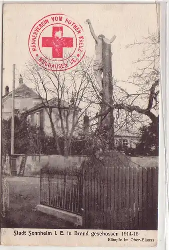 03757 Feldpost Ak Stadt Sennheim im Elsass 1915