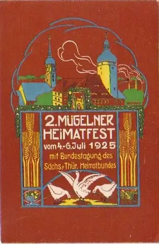 03756 Ak 2e fête d'origine de Mügelner 4-6 juillet 1925