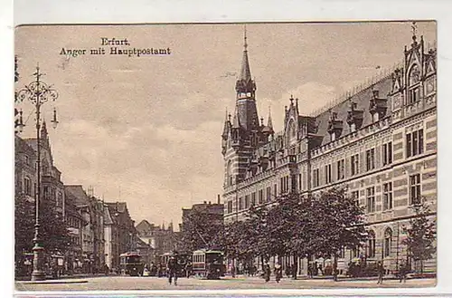 03754 Ak Erfurt Anger mit Hauptpostamt 1915