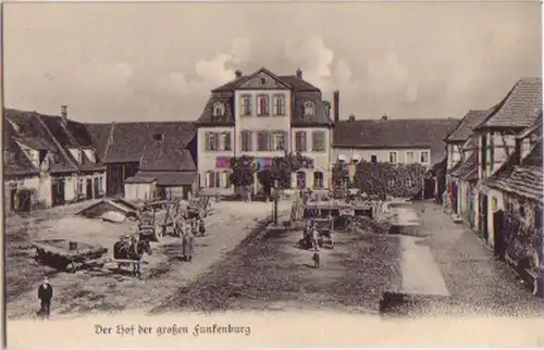03744 Ak Leipzig der Hof der großen Funckenburg 1907