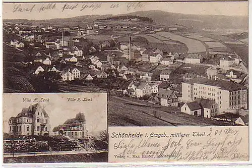 03727 Ak Schönheide im Erzgebirge Villa Lenk 1904