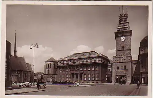 03722 Ak Pardubice Pardubitz in Böhmen Marktplatz 1940