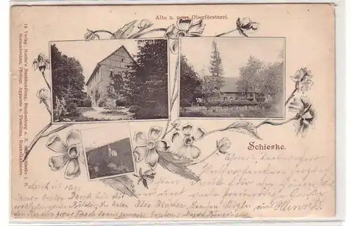 03719 Mehrbild Ak Schierke alte und neue Oberförsterei 1904