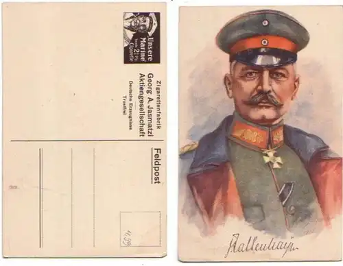 0312 Publicité Ak General de Falkenhausen vers 1915