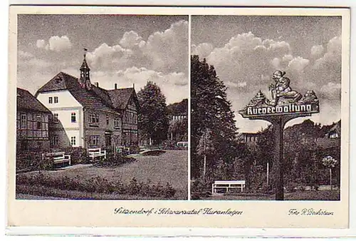 03706 Ak Sitzendorf dans les stations thermales Schwarzatal vers 1940