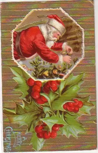 03686 Präge Ak mit Weihnachtsmann Motiv 1912