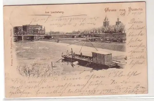 03684 Ak Gruß aus Hameln am Lachsfang 1900
