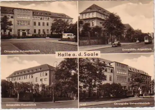 03670 Mehrbild Ak Halle an der Saale Kliniken 1961