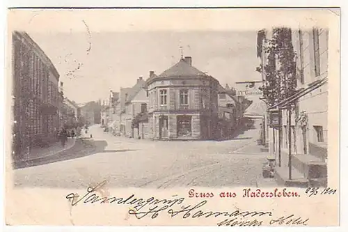 03659 Ak Gruß aus Hadersleben Straßenansicht 1900
