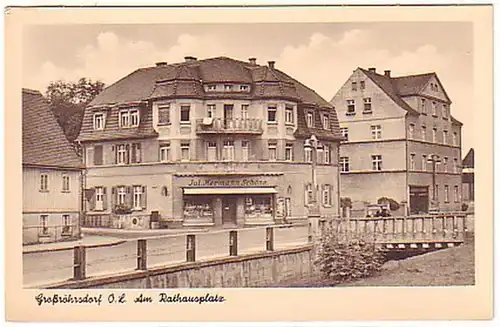 03658 Ak Grand-Röhrsdorf O.-L. à la place de l'hôtel de ville 1955