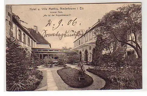 03647 Ak Niederbronn i. Els. Hotel Matthis 1906