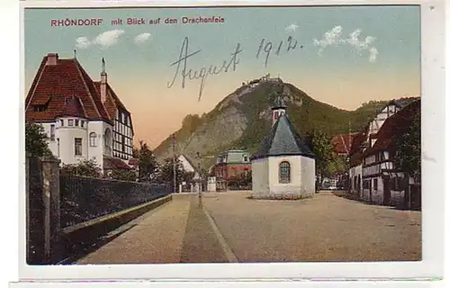 03639 Ak Rhöndorf mit Blick auf den Drachenfels 1912