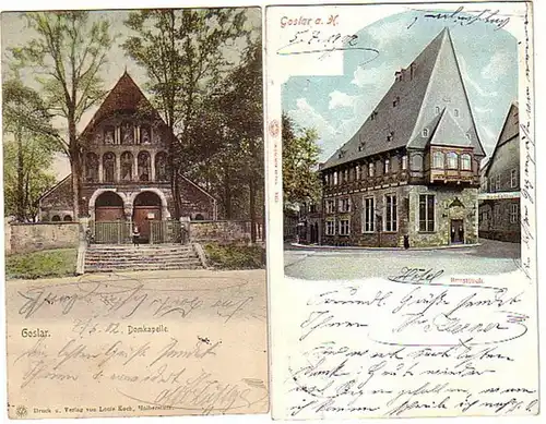 03638/2 Ak Goslar Touche de poitrine et chapelle de la cathédrale 1902