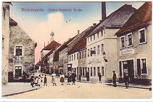 03619 Ak Bischofswerda Restaurant zur Post um 1910
