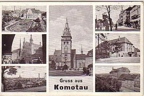 03613 Multi-image Salutation Ak de Komotau en Bohême 1941