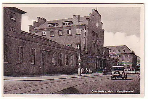 03586 Ak Offenbach à la gare centrale du Main vers 1940