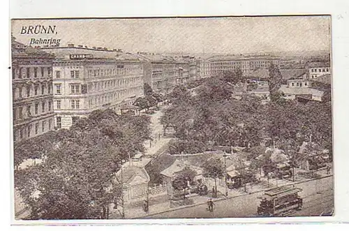 03584 Ak Böhmen Brünn Bahnring mit Grand Hotel 1915