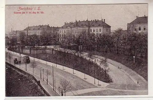 03578 Ak Zwickau in Sachsen Kaserne des 9. Inf.-Reg. Nr.133 um 1924