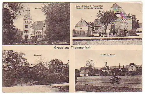 03576 Ak Gruß aus Thammenhain Bäckerei usw. 1911